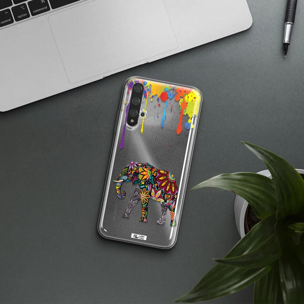 Mandala Elephant Huawei Nova 5t Clear TPU Case