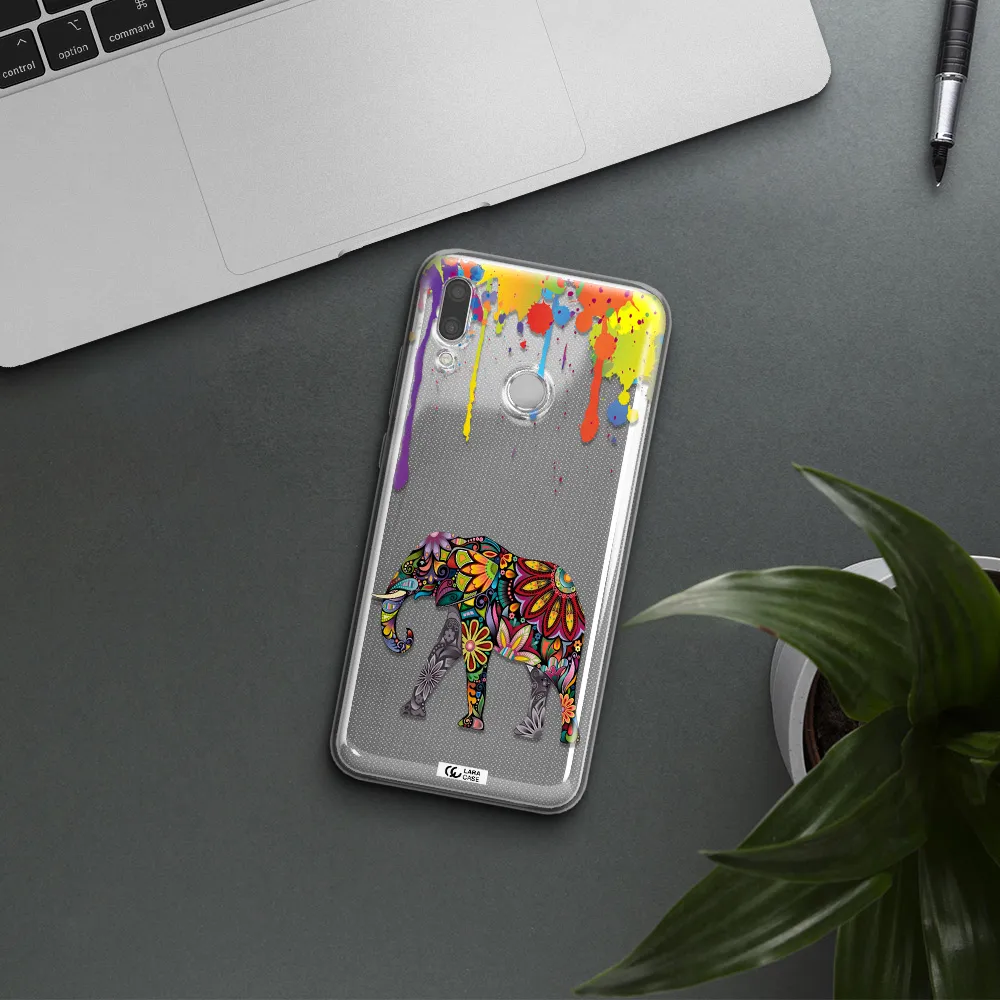 Mandala Elephant Huawei P Smart 2019 Clear TPU Case