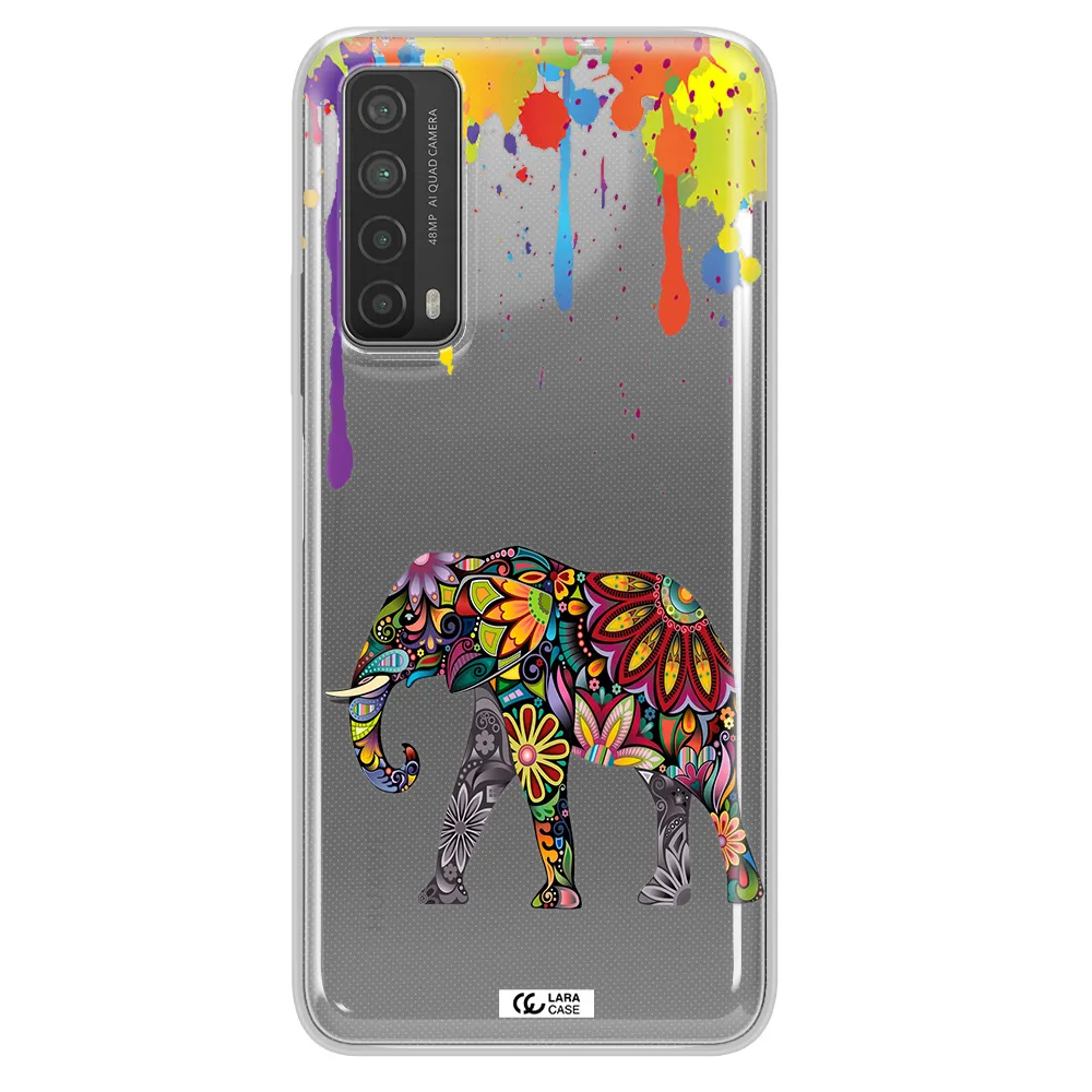 Mandala Elephant Huawei P Smart 2021 Clear TPU Case