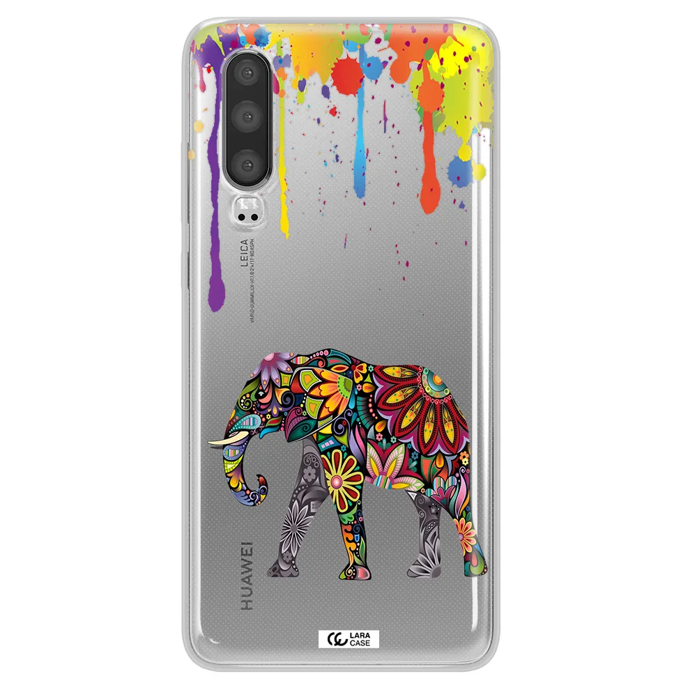 Mandala Elephant Huawei P30 Clear TPU Case
