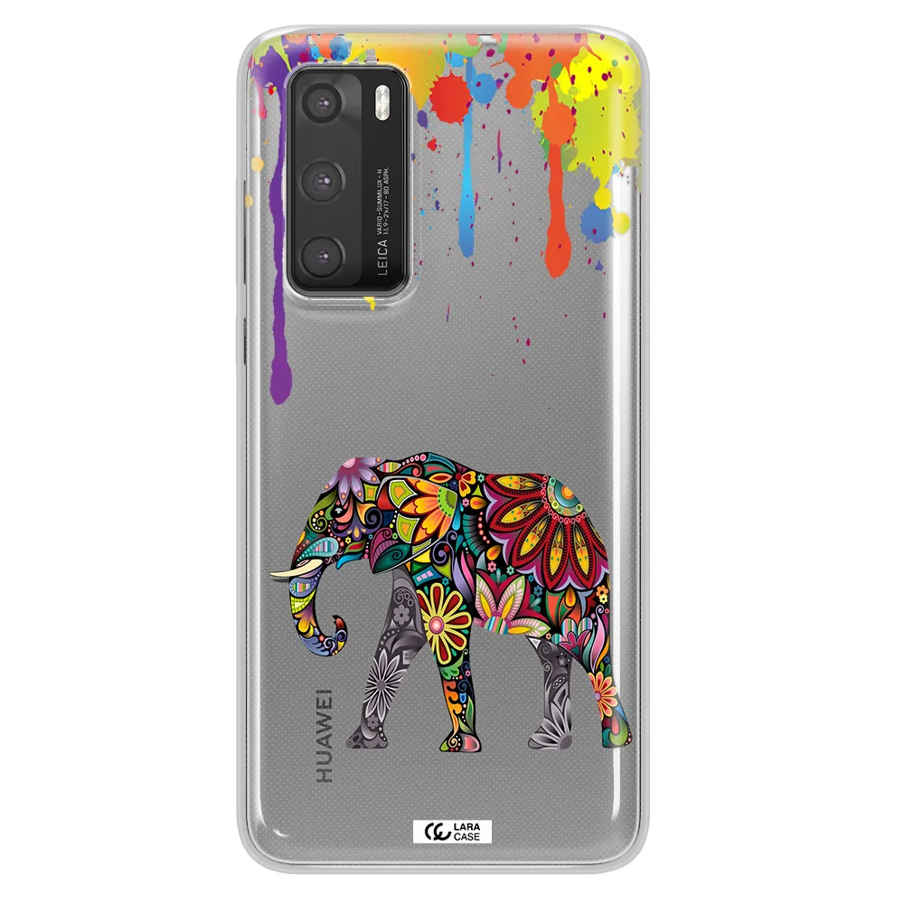 Mandala Elephant Huawei P40 Clear TPU Case