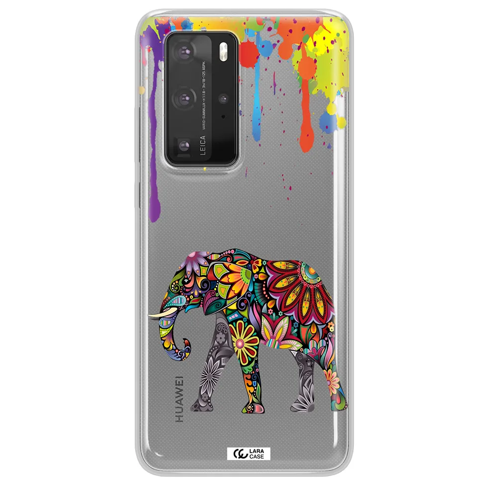 Mandala Elephant Huawei P40 Pro Clear TPU Case