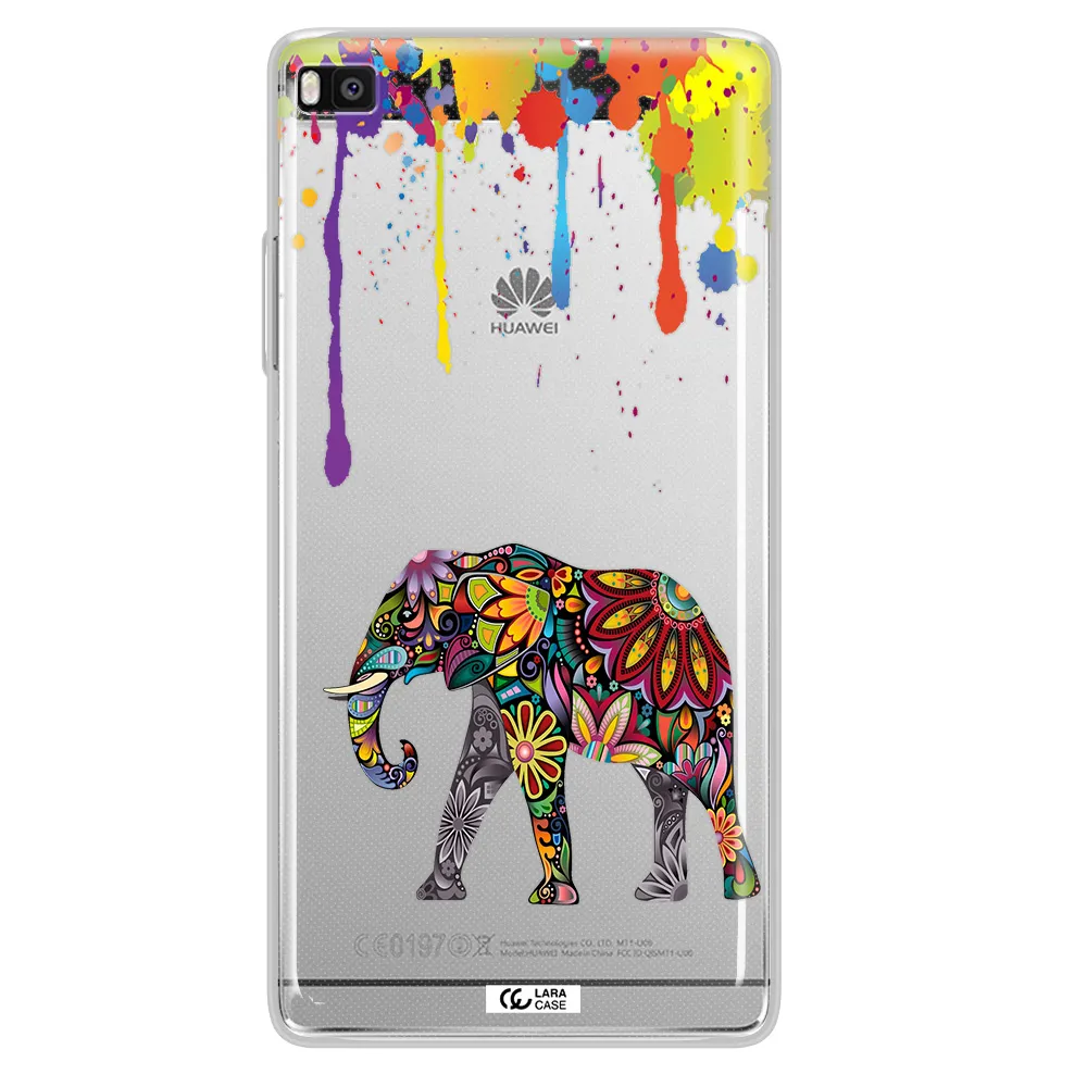 Mandala Elephant Huawei P8 Clear TPU Case