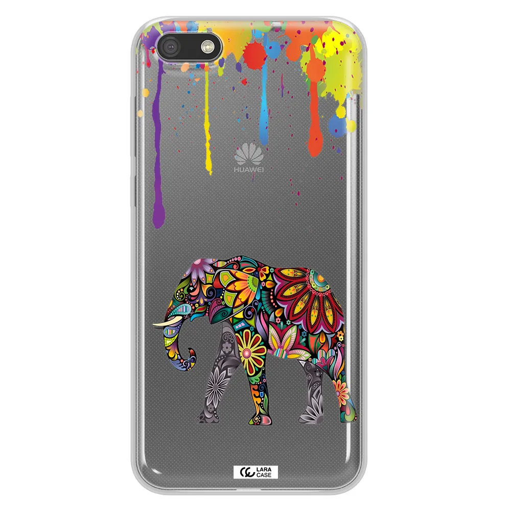 Mandala Elephant Huawei Y5 2018 Clear TPU Case