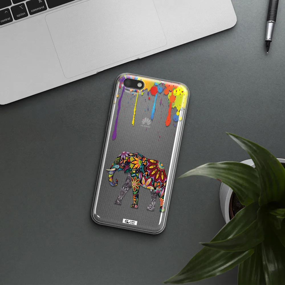 Mandala Elephant Huawei Y5 2018 Clear TPU Case