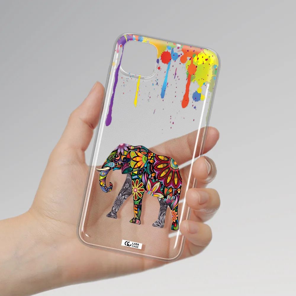 Mandala Elephant Huawei Y5P Clear TPU Case