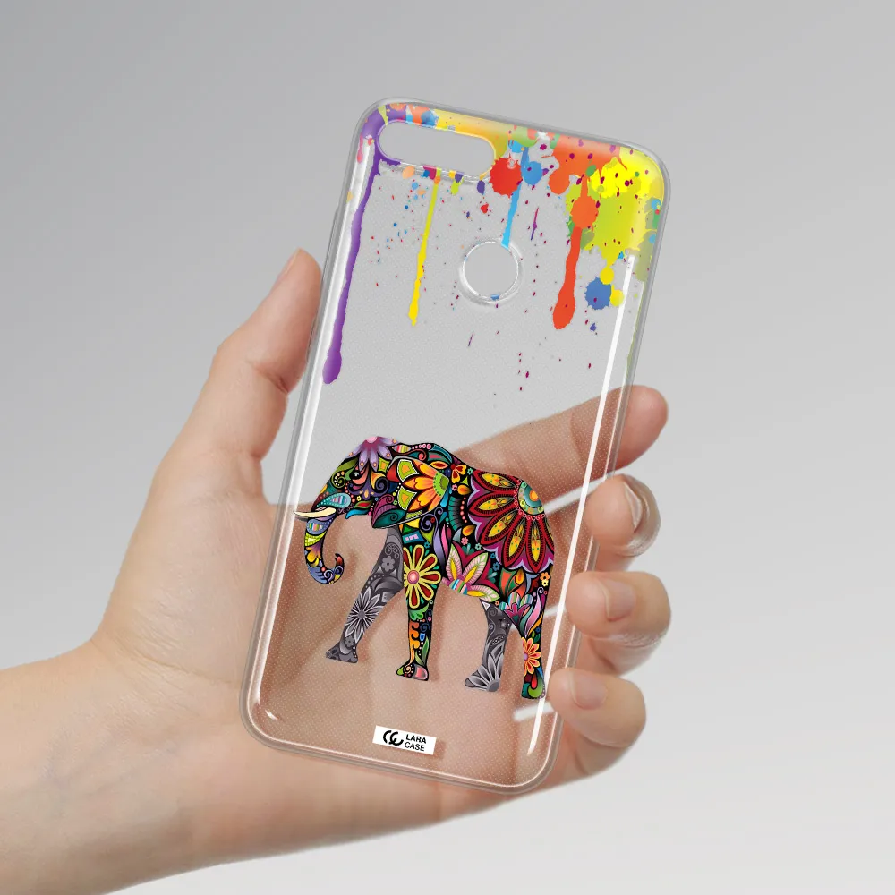 Mandala Elephant Huawei Y6 Prime 2018 Clear TPU Case