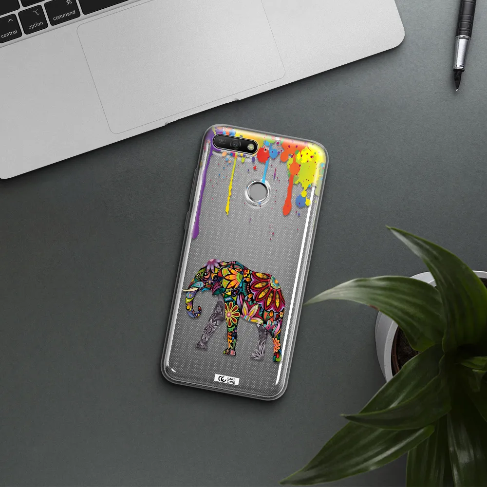 Mandala Elephant Huawei Y6 Prime 2018 Clear TPU Case