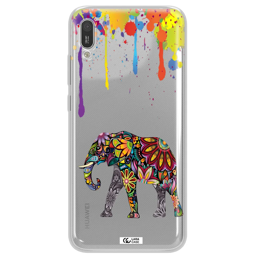 Mandala Elephant Huawei Y6 Pro 2019 Clear TPU Case