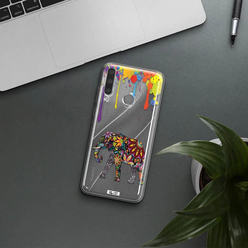 Mandala Elephant Huawei Y6P Clear TPU Case