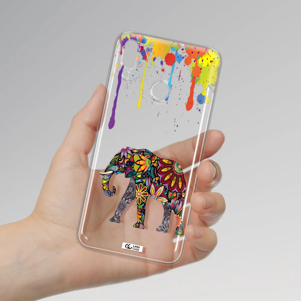 Mandala Elephant Huawei Y9 2019 Clear TPU Case