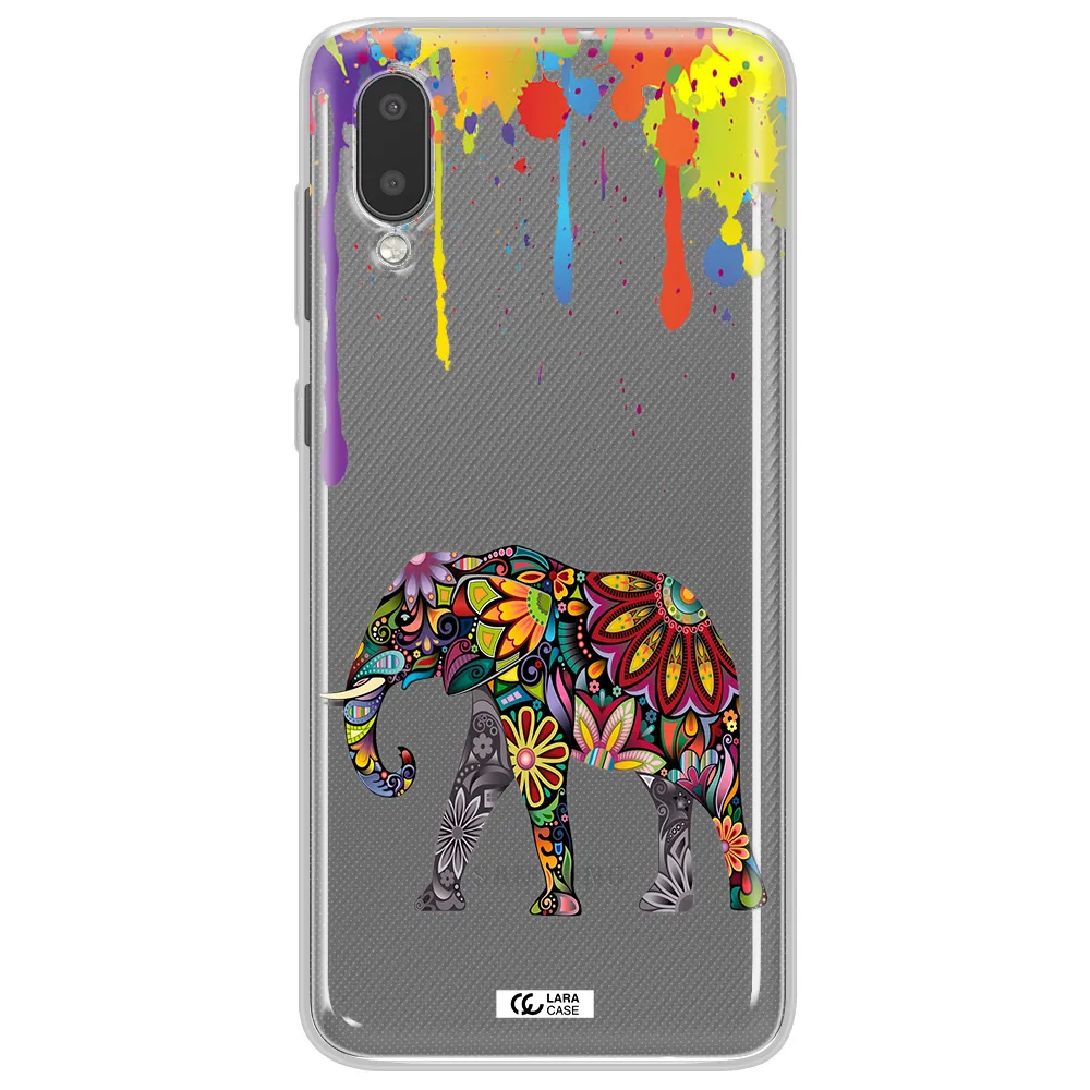 Mandala Elephant Samsung A02 Clear TPU Case