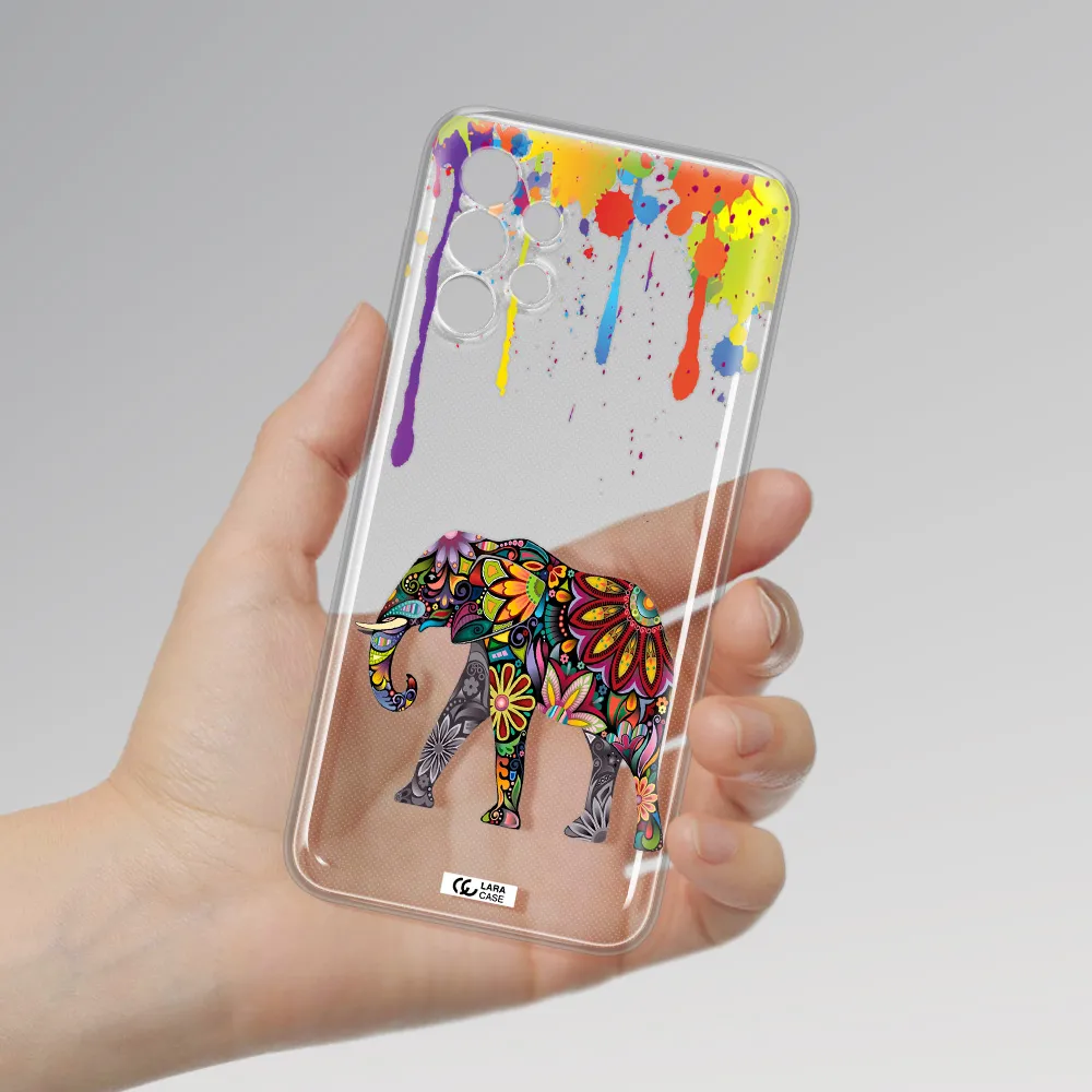 Mandala Elephant Samsung A13 Clear TPU Case