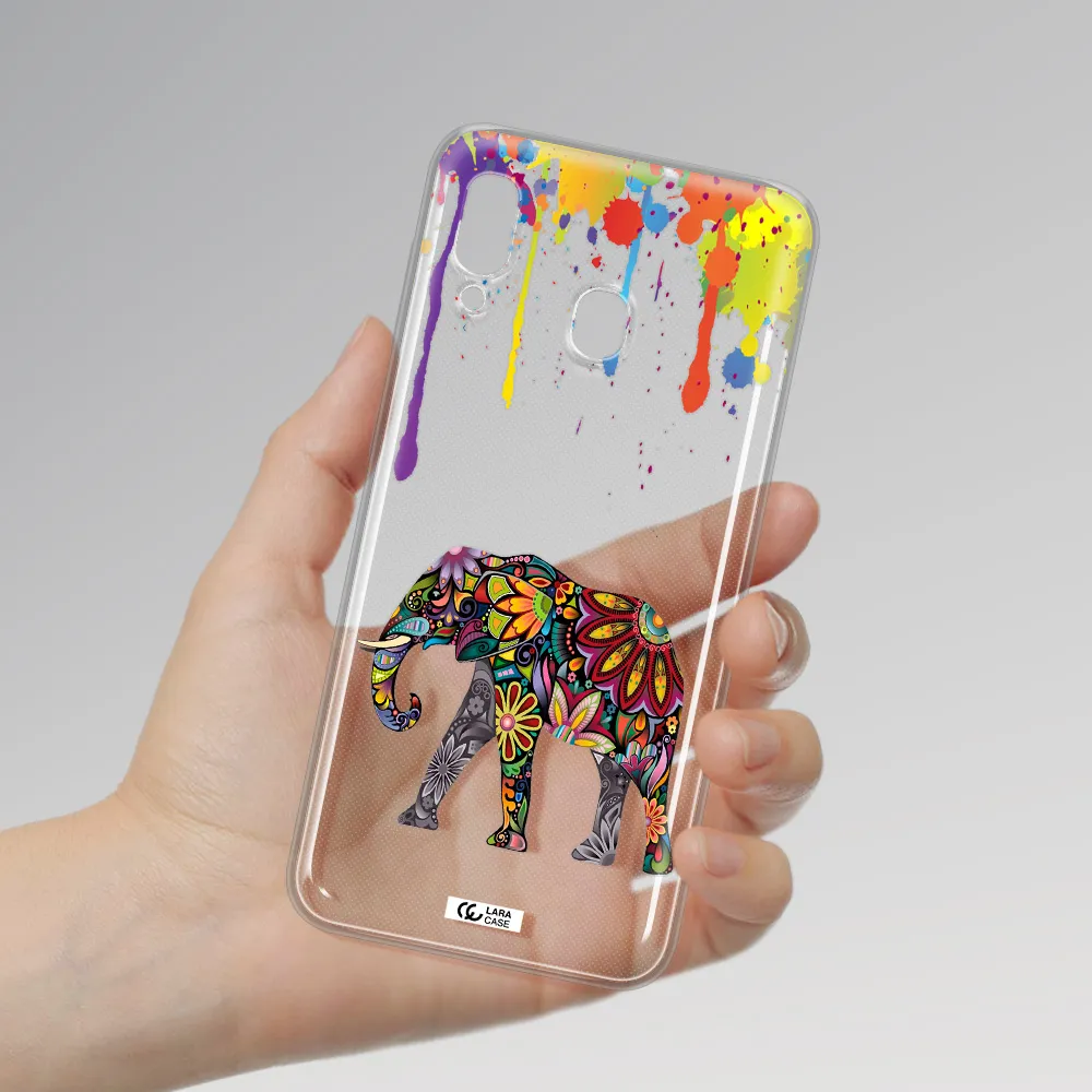 Mandala Elephant Samsung A20 Clear TPU Case