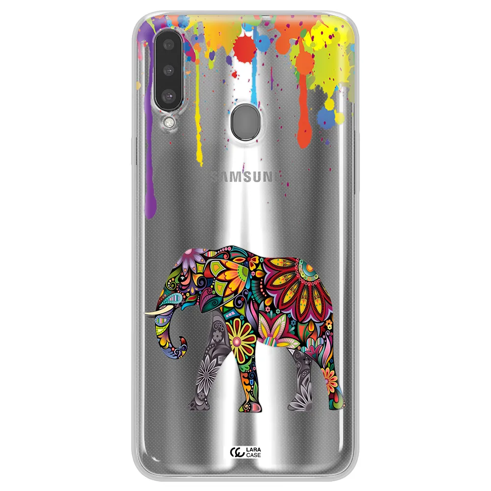 Mandala Elephant Samsung A20S Clear TPU Case