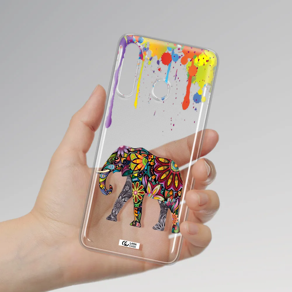 Mandala Elephant Samsung A21 Clear TPU Case