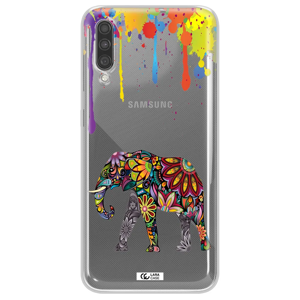 Mandala Elephant Samsung A30S Clear TPU Case