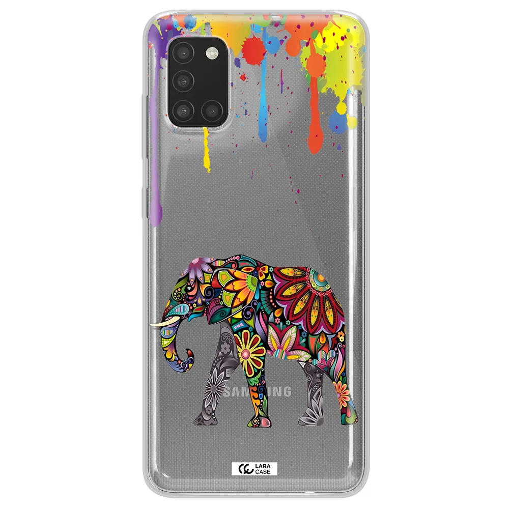 Mandala Elephant Samsung A31 Clear TPU Case