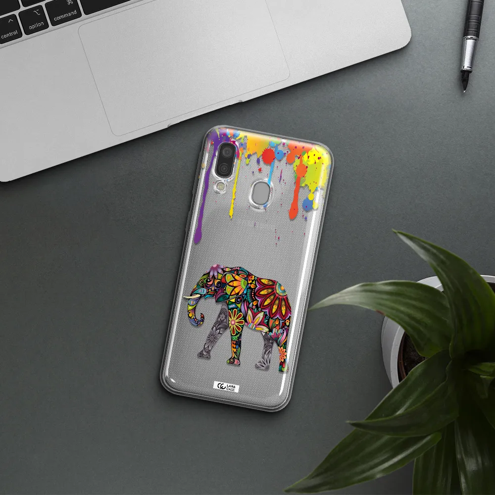 Mandala Elephant Samsung A40 Clear TPU Case