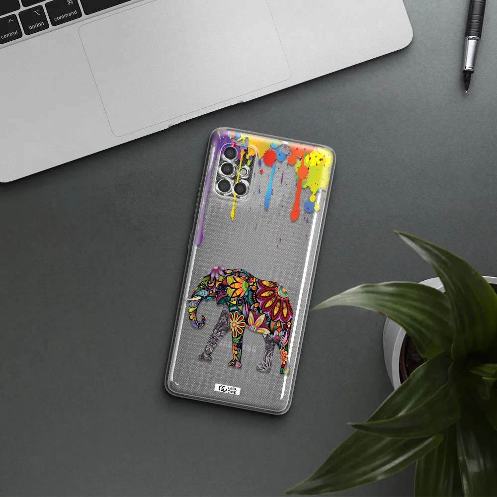 Mandala Elephant Samsung A40S Clear Tpu Case