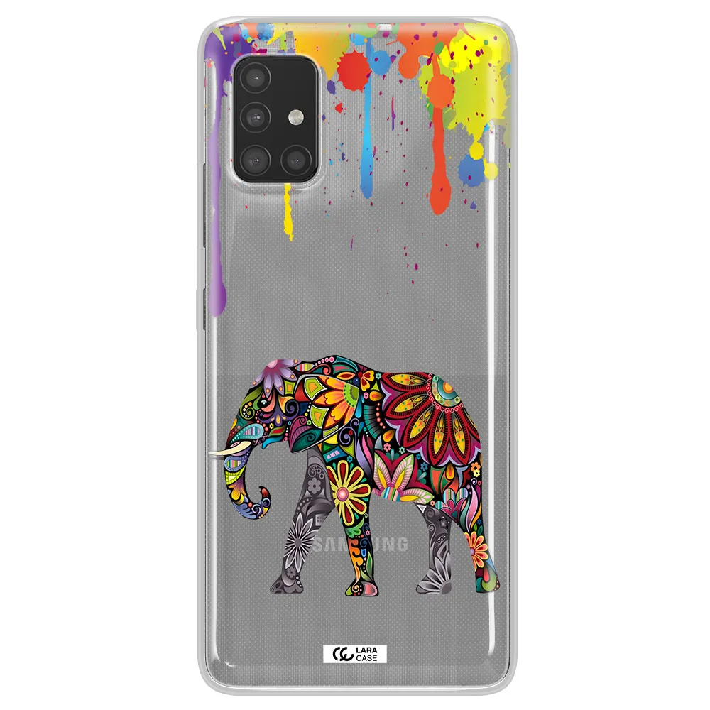 Mandala Elephant Samsung A51 Clear TPU Case