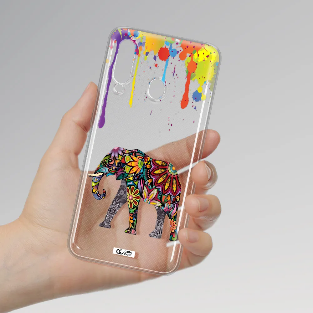 Mandala Elephant Samsung A60 Clear TPU Case
