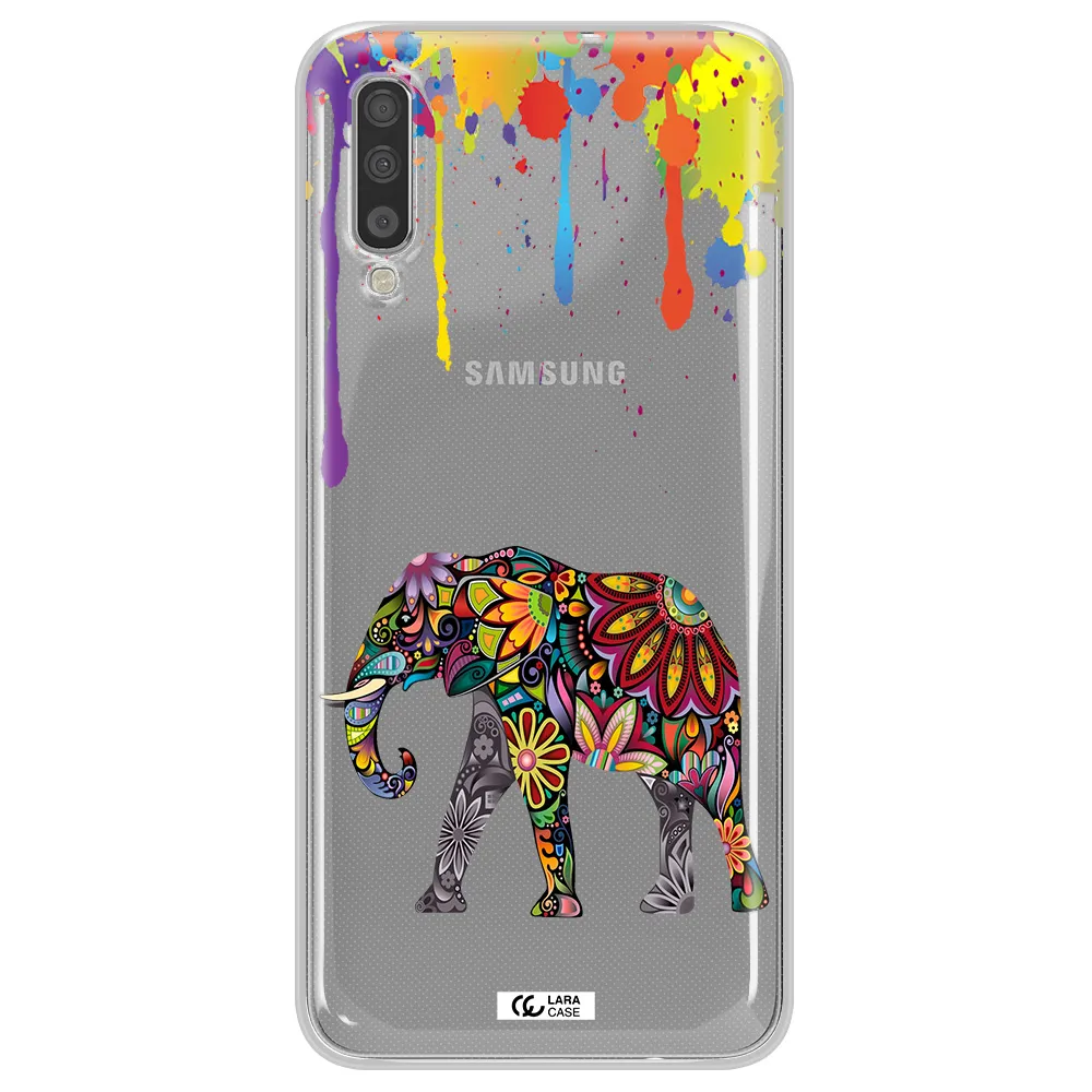 Mandala Elephant Samsung A70S Clear Tpu Case