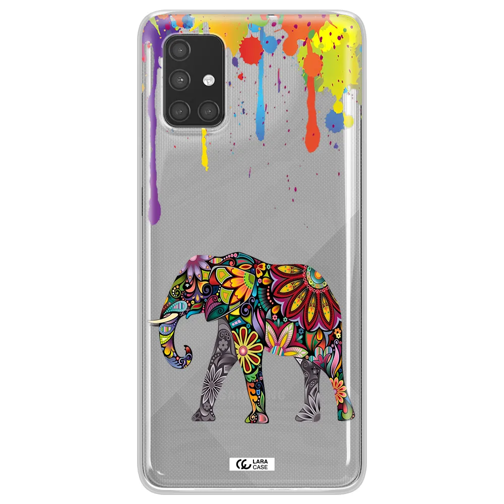 Mandala Elephant Samsung A71 Clear TPU Case