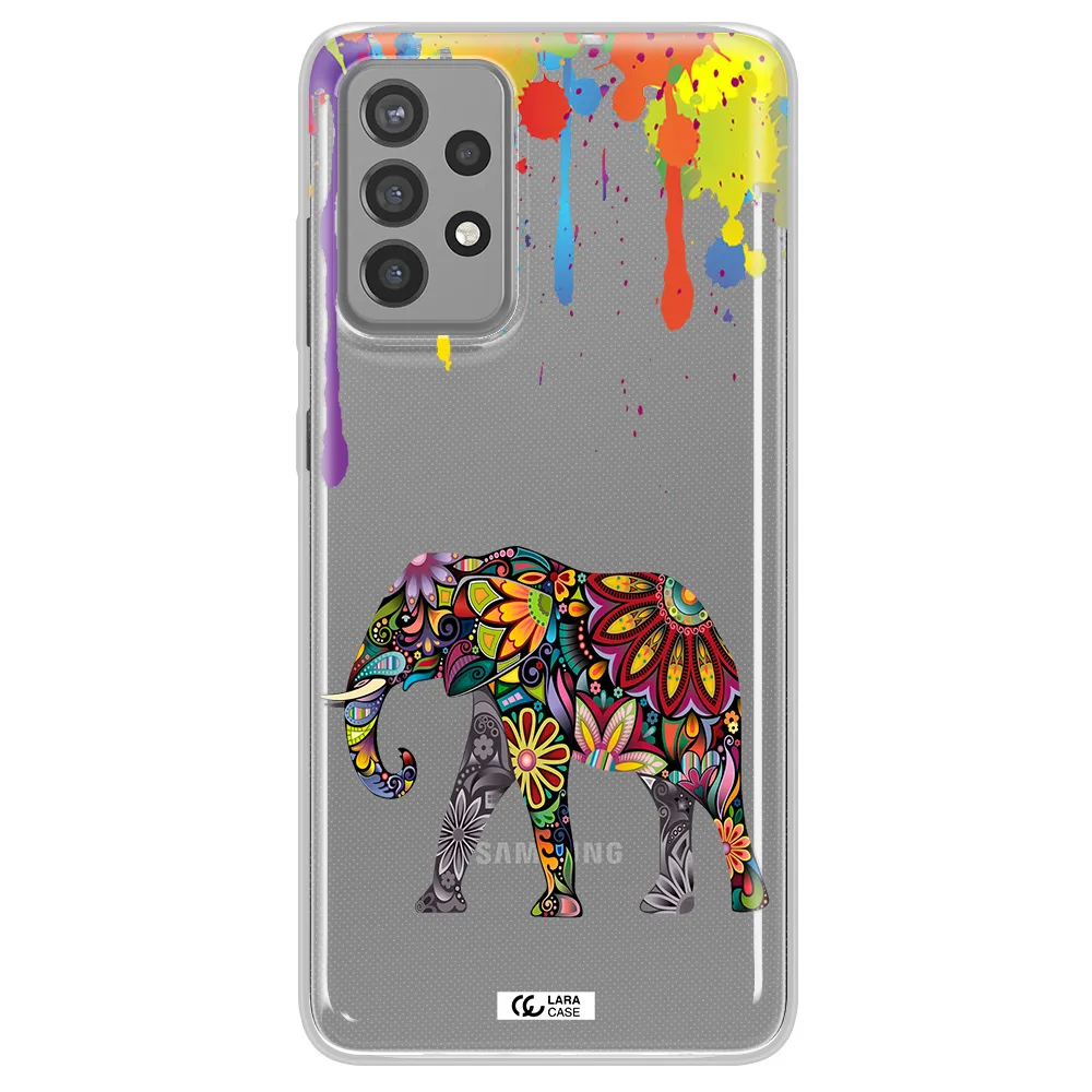 Mandala Elephant Samsung A72 Clear TPU Case