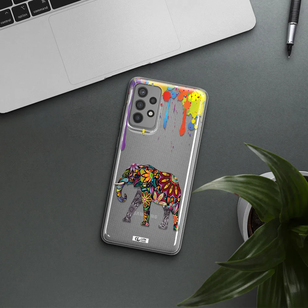 Mandala Elephant Samsung A72 Clear TPU Case