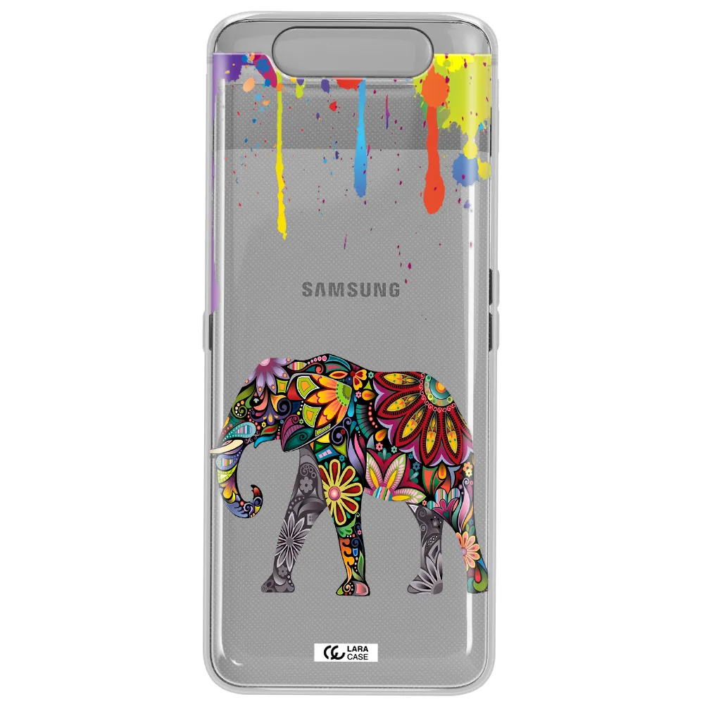 Mandala Elephant Samsung A80 Clear TPU Case