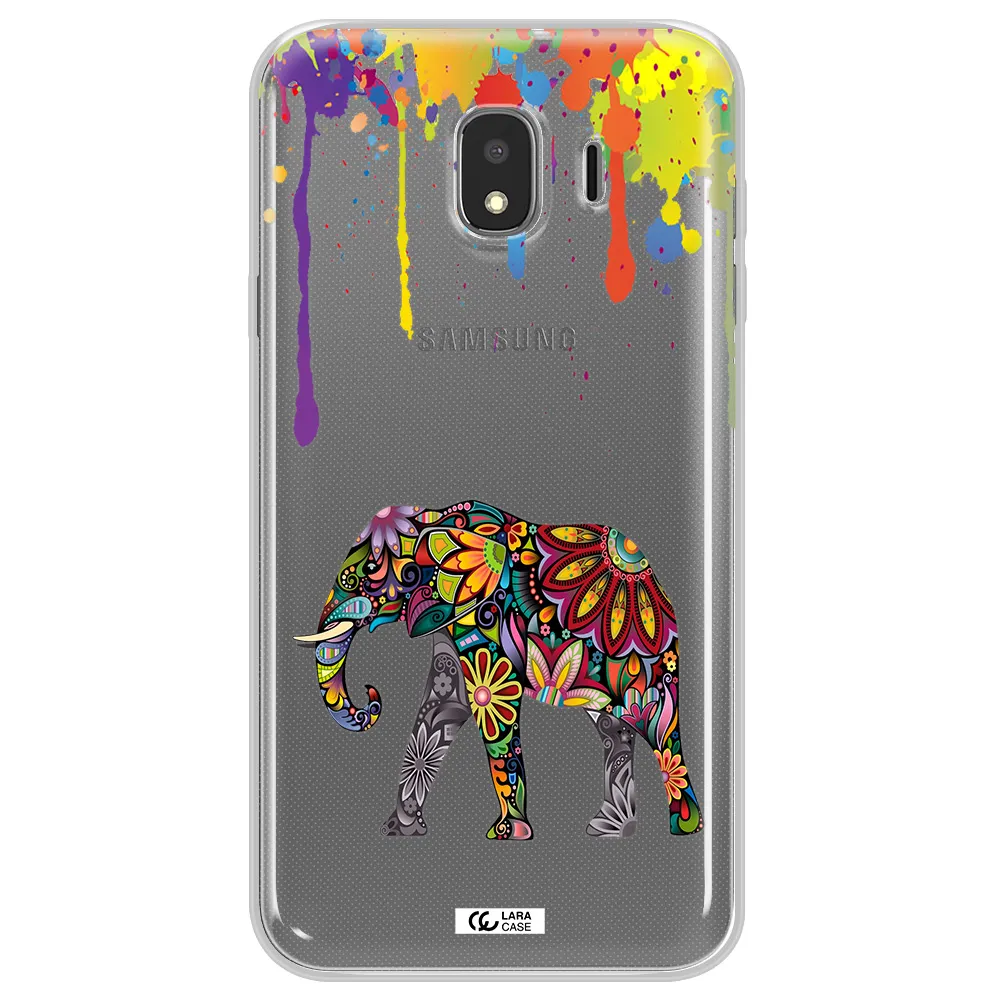 Mandala Elephant Samsung J4 Clear TPU Case
