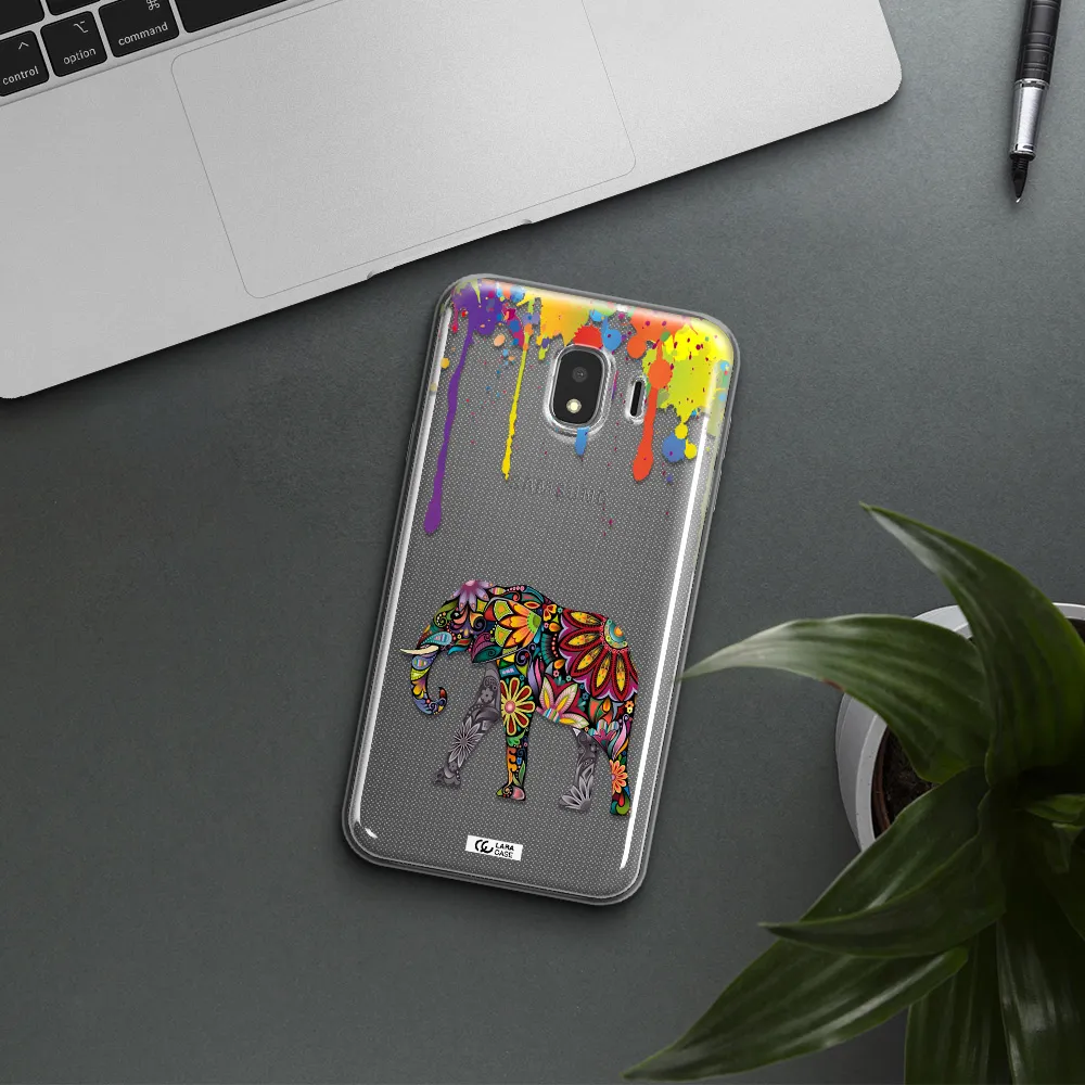 Mandala Elephant Samsung J4 Clear TPU Case