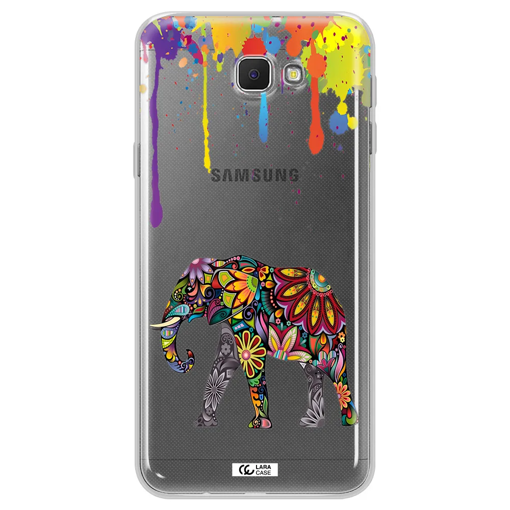 Mandala Elephant Samsung J5 Prime Clear TPU Case