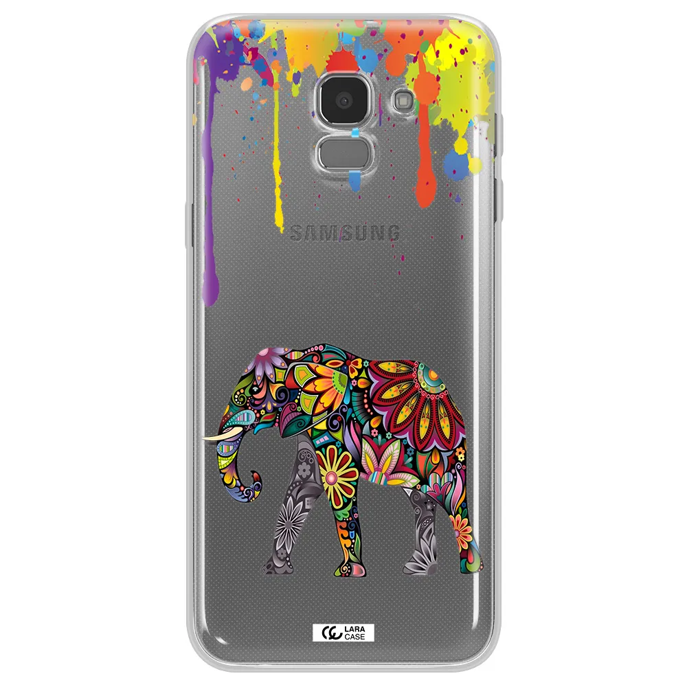 Mandala Elephant Samsung J6 Clear TPU Case