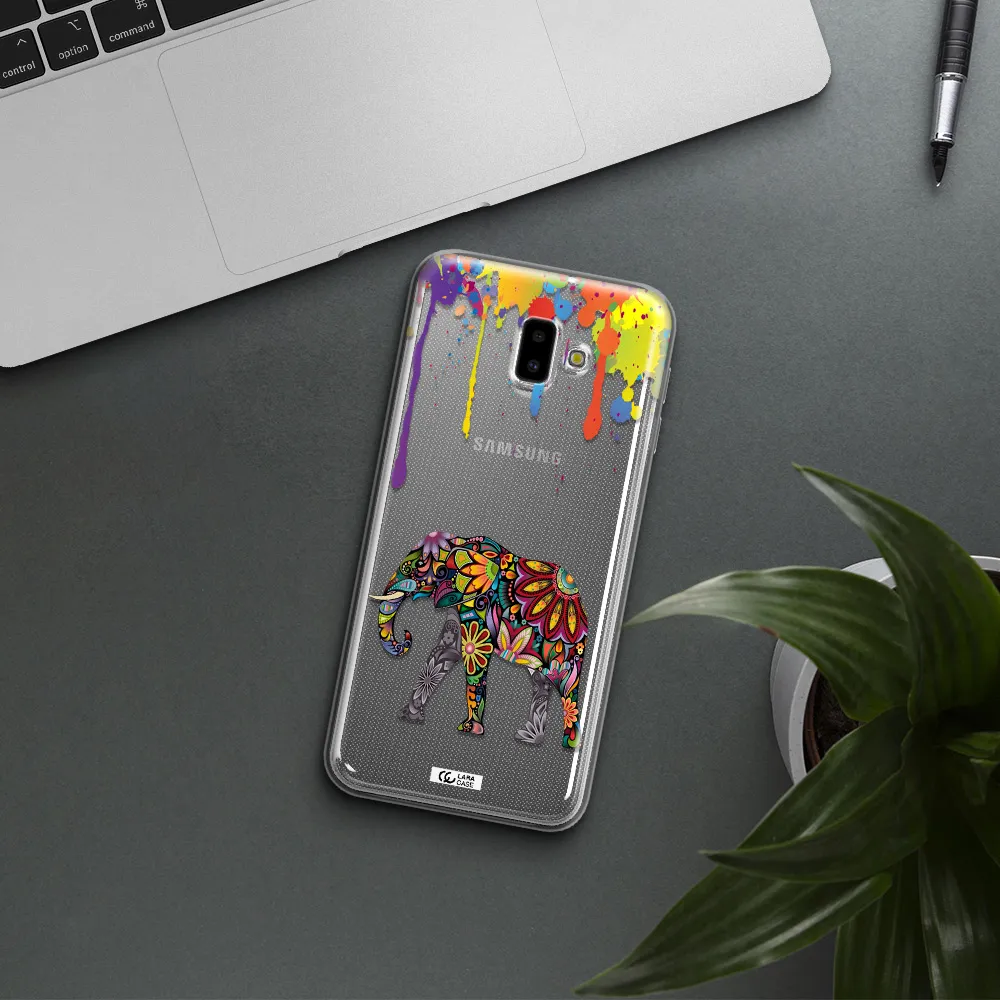 Mandala Elephant Samsung J6 Plus Clear TPU Case