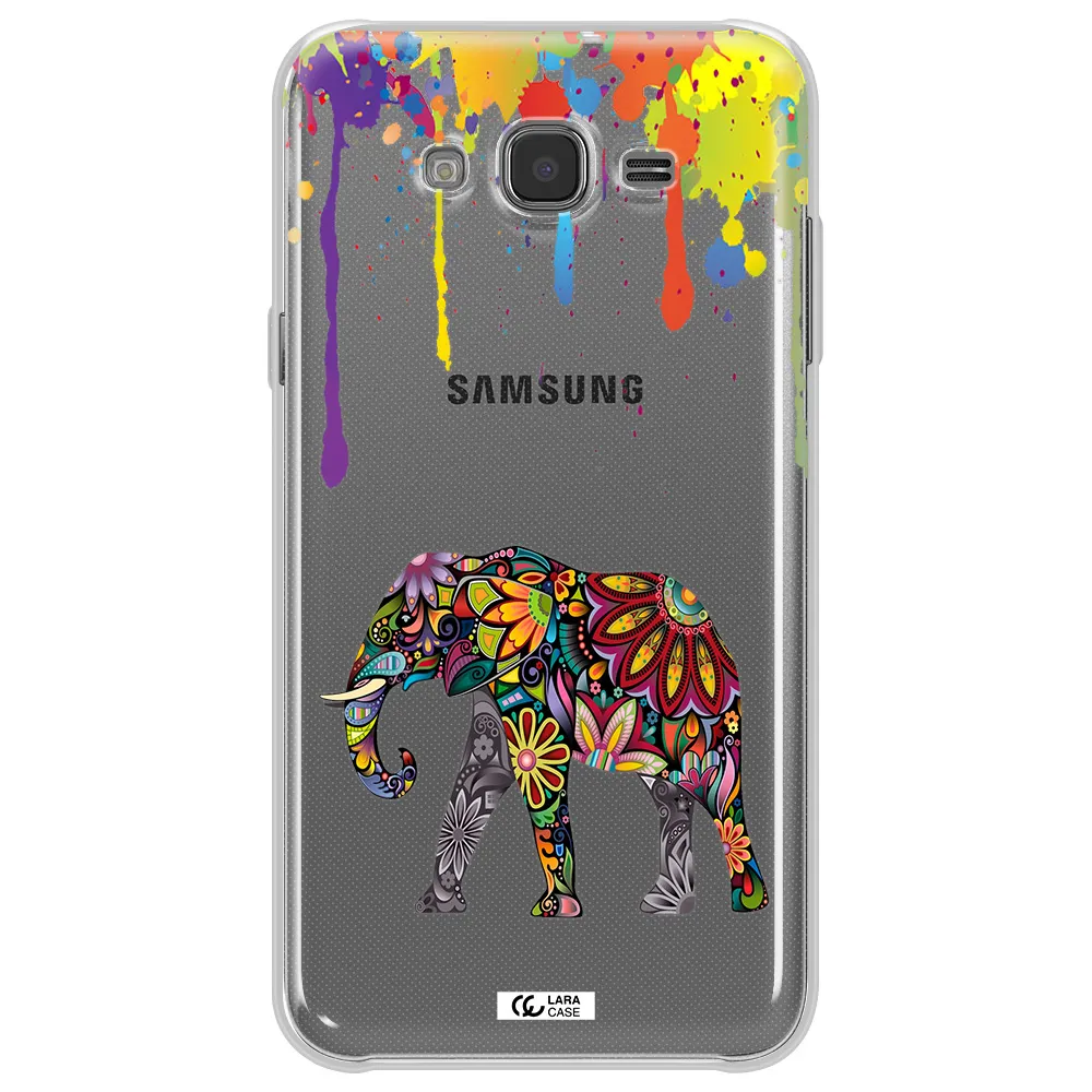 Mandala Elephant Samsung J7 Core Clear TPU Case