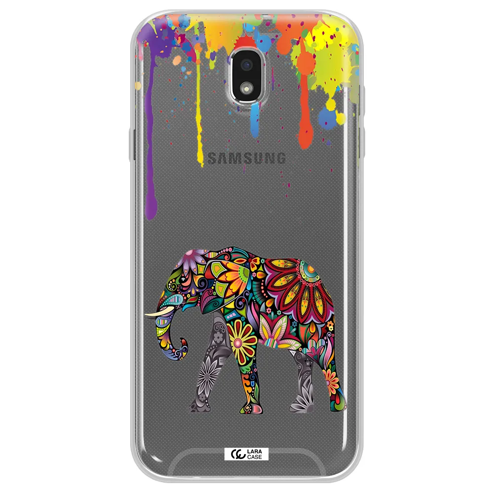Mandala Elephant Samsung J7 Pro Clear TPU Case