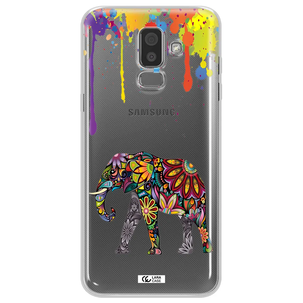 Mandala Elephant Samsung J8 Clear TPU Case