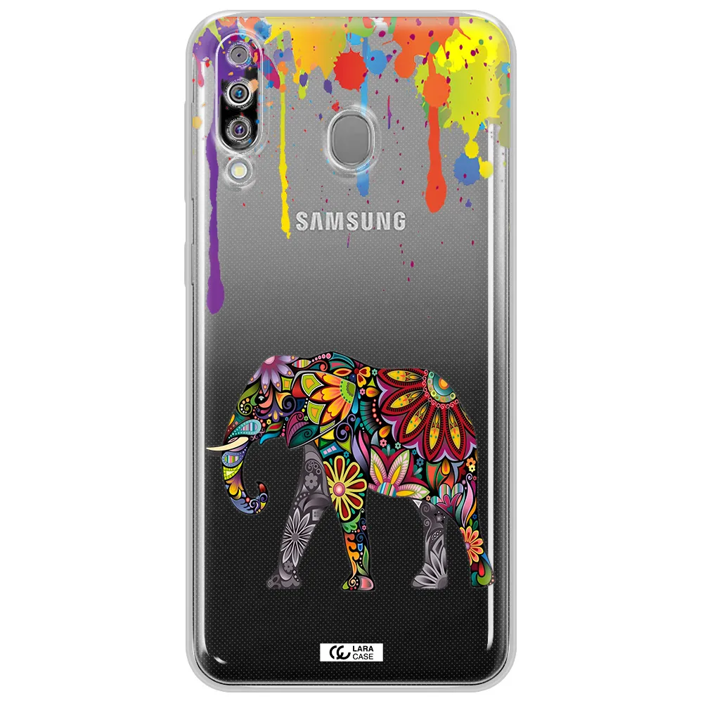 Mandala Elephant Samsung M30 Clear TPU Case
