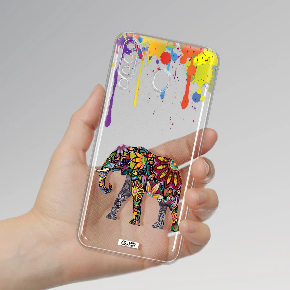 Mandala Elephant Samsung M30 Clear TPU Case