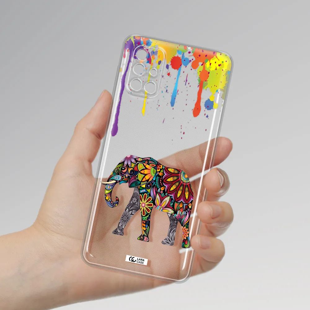 Mandala Elephant Samsung M31S Clear TPU Case