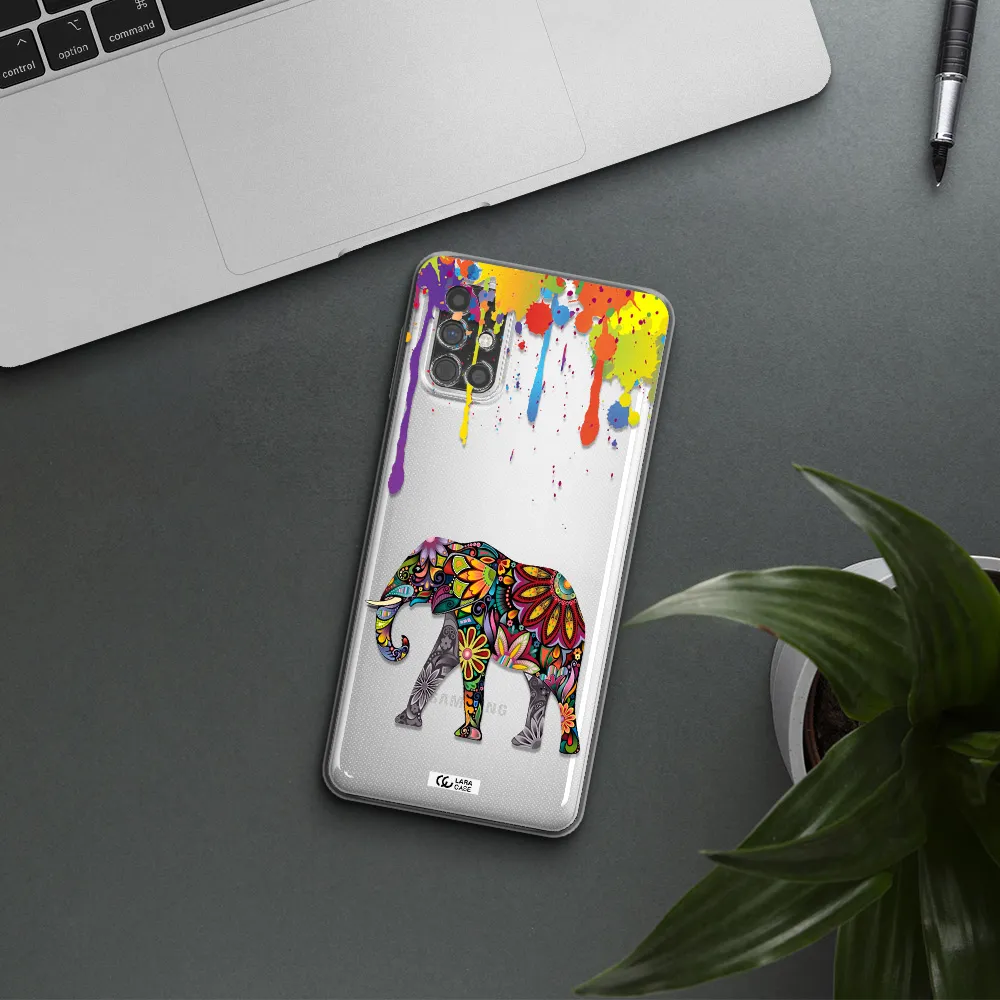 Mandala Elephant Samsung M51 Clear TPU Case