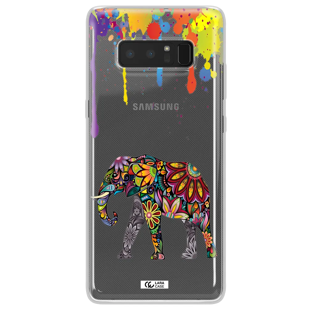 Mandala Elephant Samsung Note 8 Clear TPU Case