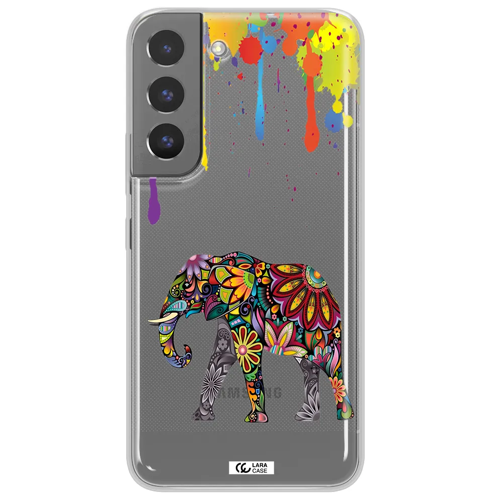 Mandala Elephant Samsung S 22 Plus Clear TPU Case