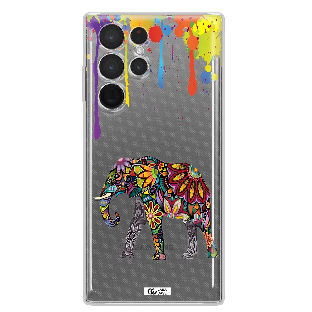 Mandala Elephant Samsung S 22 Ultra Clear TPU Case