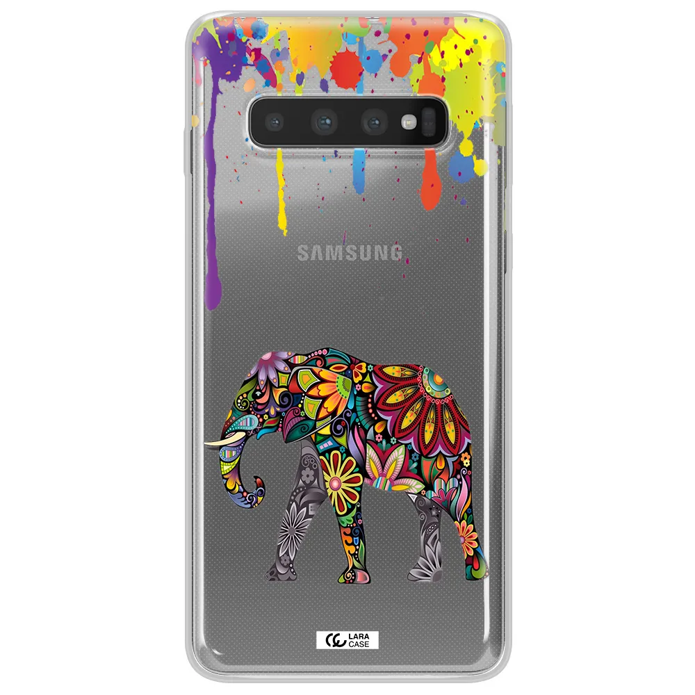 Mandala Elephant Samsung S10 Clear TPU Case