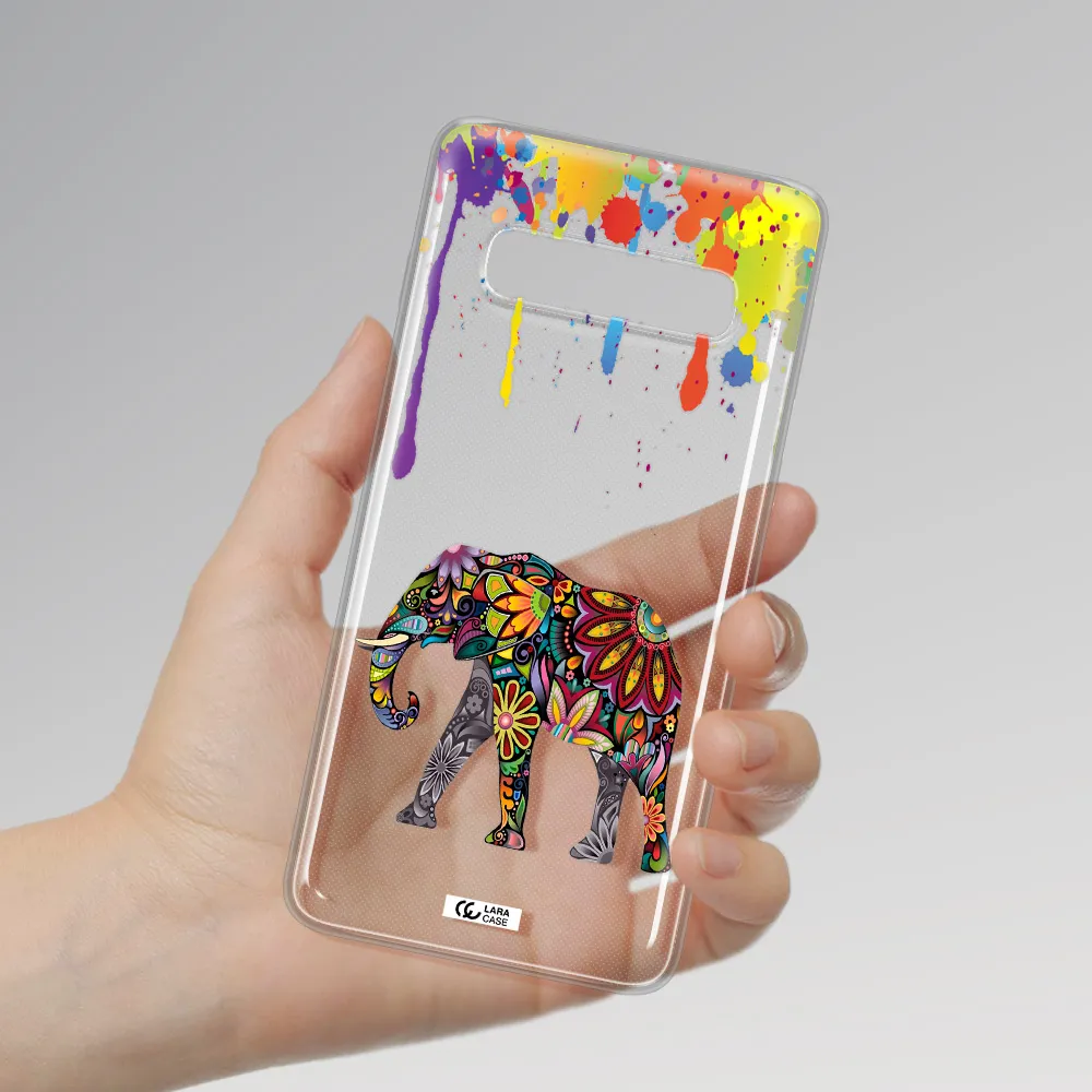 Mandala Elephant Samsung S10 Plus Clear TPU Case
