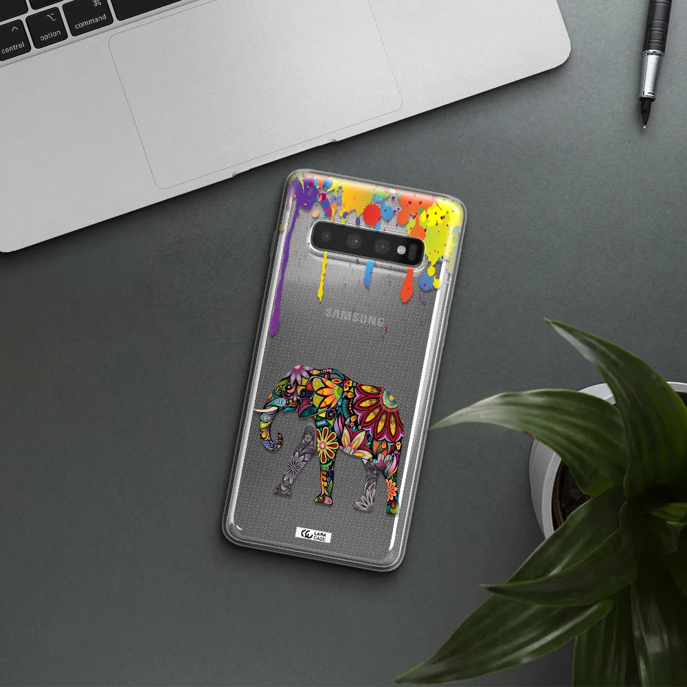 Mandala Elephant Samsung S10 Plus Clear TPU Case