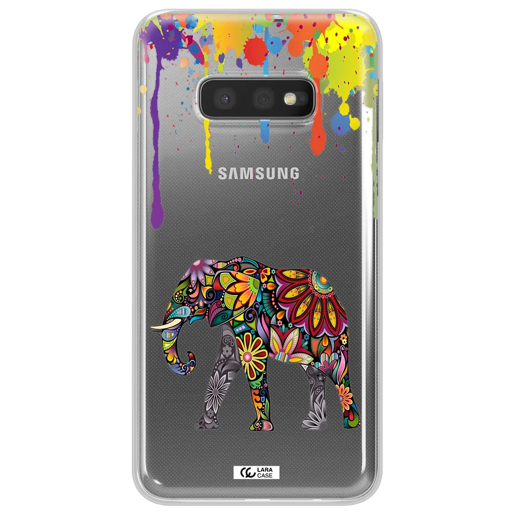 Mandala Elephant Samsung S10e Clear TPU Case